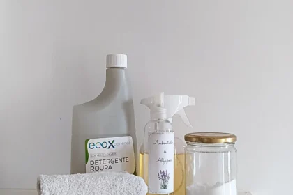 melhor forma de organizar produtos de limpeza